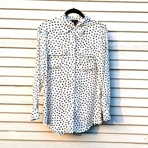 Semi sheer spotted blouse